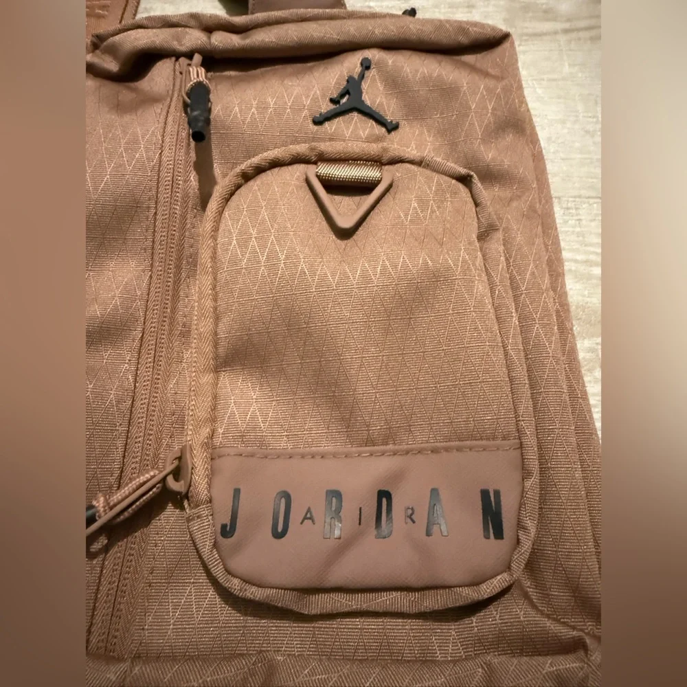Jordan nike Sling crossbody messenger Bag Brown‎ Jumpman Logo jam collectors bag